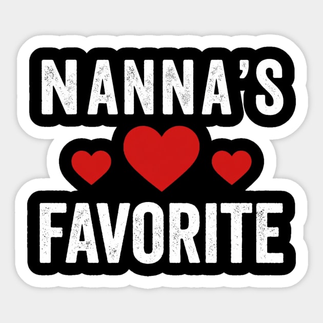 Nanna's Favorite Grandma Heart Grandparent Sticker by ArtistTee ⭐⭐⭐⭐⭐